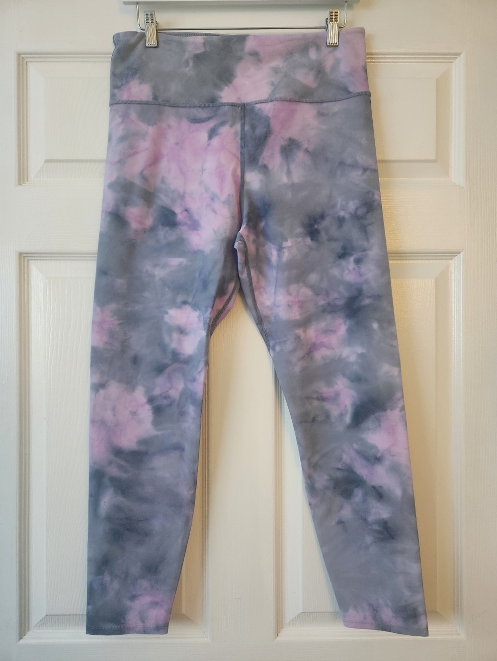 Joy Lab Tie-Dye Active Leggings - Pink and Gray- Women's Large